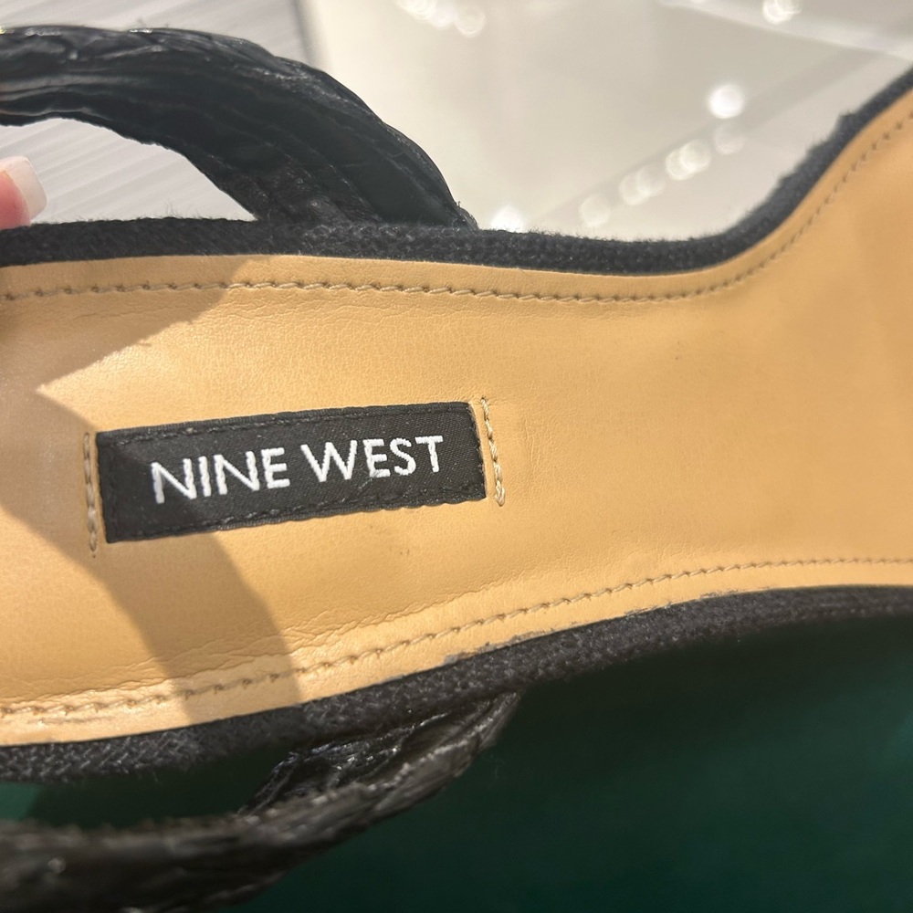 Nine West Black Woven Wedges - Picture 13 of 15